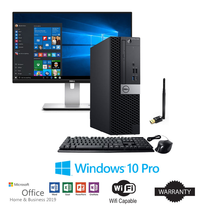 Standard Desktop Bundle: 22" LCD Monitor and a Core i5 Processor (5th to 6th Gen), 16GB RAM, 1TB HD - Win 10 Pro and Office