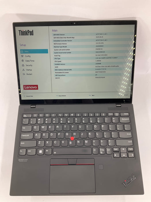 Lenovo ThinkPad X1 Nano Gen 1 13" Touch Core i7-1180G7 256GB 16GB B Win 11 Pro