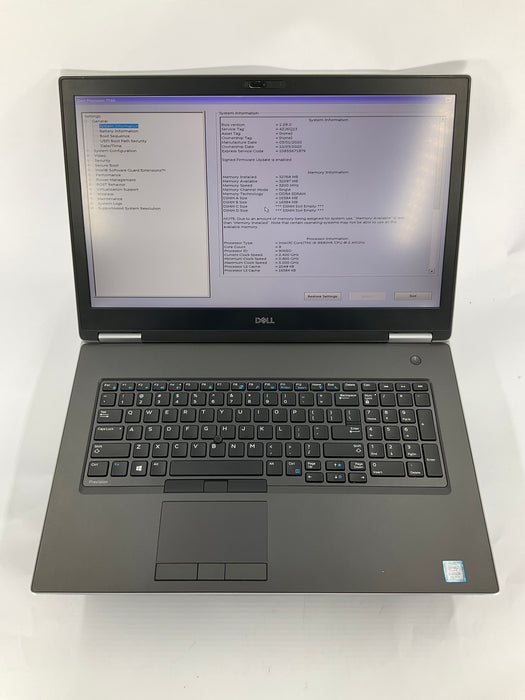 Dell Precision 7740 17.3" Core i9-9980HK 1TB 32GB Win 11 Pro Radeon WX 7100