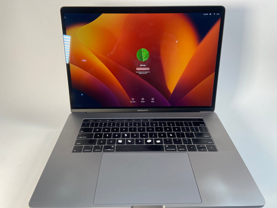 2019 Apple MacBook Pro A1990 (EMC 3359) 15.4" Intel Core i9-9880H 512GB flash 16GB RAM macOS Sequoia