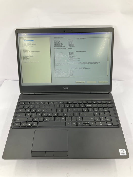 Dell Precision 7550 16" Core i9-10885H 512GB 16GB Win 11 Pro RTX 5000