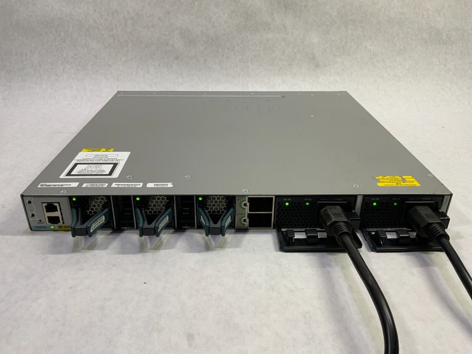 Cisco WS-C3850-24P-S 24 Port Gigabit Ethernet PoE+ Switch w/ NM-2-10G, 2PSU 715w