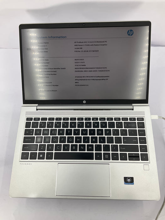 HP ProBook 445 G10 14" AMD Ryzen 5 7530U 256GB 16GB B Win 11 Pro