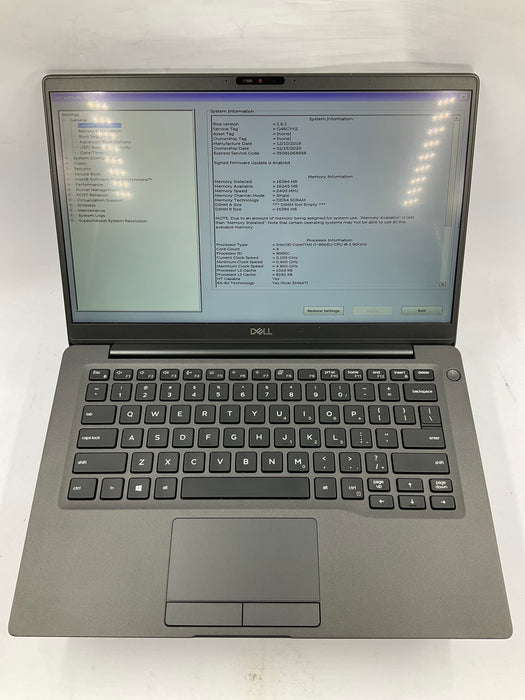 Dell Latitude 7400 14" Touch Core i7-8665U 256GB 16GB B Win 11 Pro