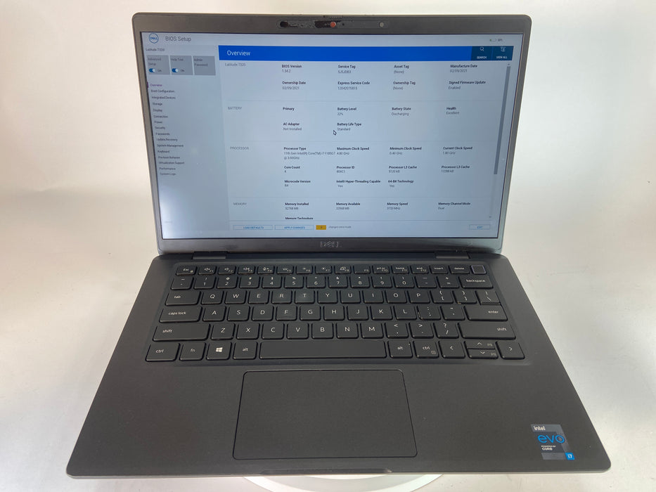 Dell Latitude 7320 13.3" Intel Core i7-1185G7 512GB SSD 32GB RAM Win 11 Pro