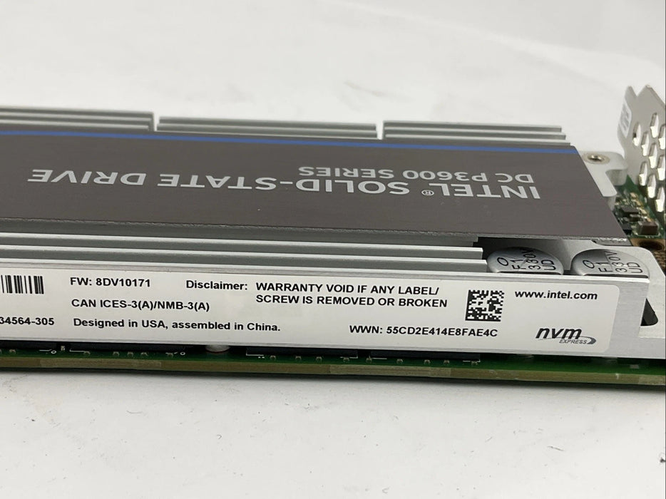 Intel DC P3600 1.6TB PCIe NVMe 3.0 x4 AIC SSD SSDPEDME016T4