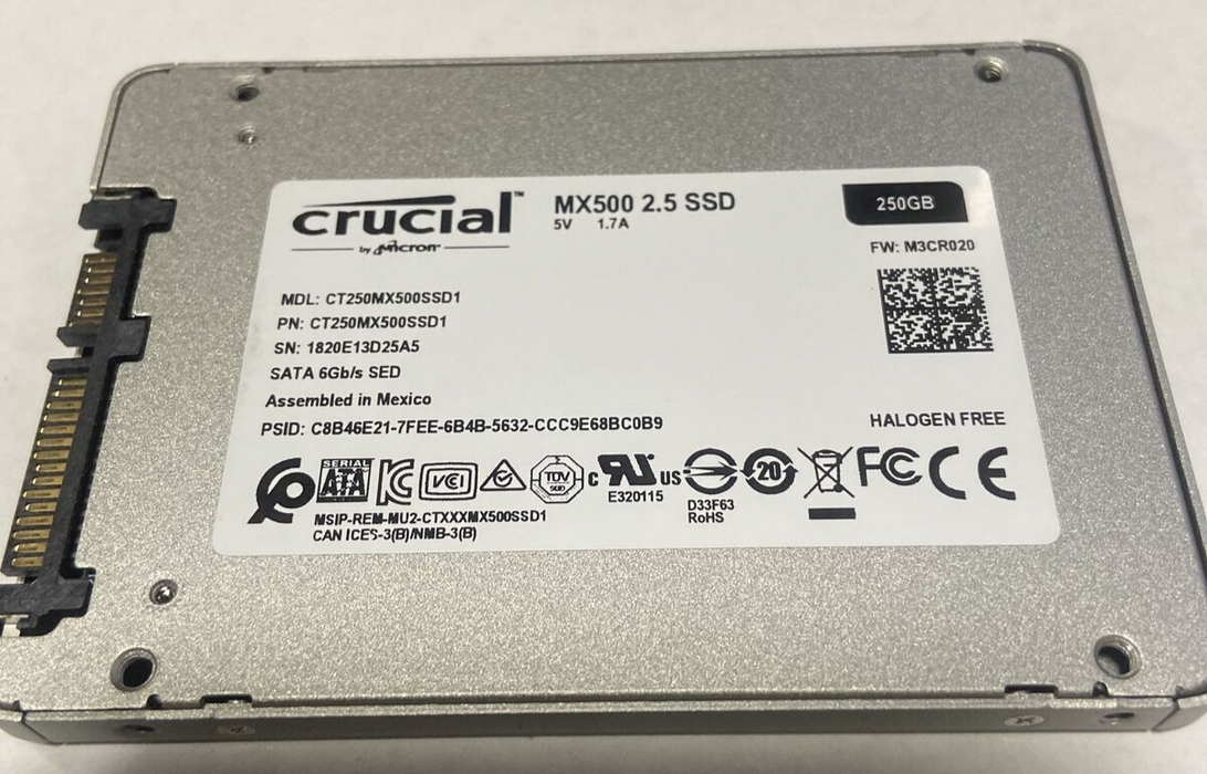 Crucial CT250MX500SSD1 MX500 250GB 3D NAND SATA 2.5 Inch Internal SSD laptop