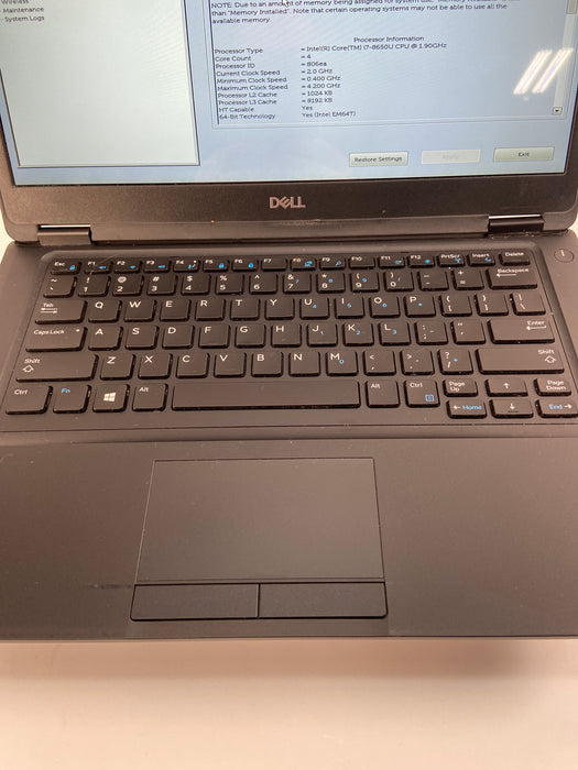 Dell Latitude 5490 14" Intel Core i7-8650U 256GB SSD 16GB RAM Win 11 Pro