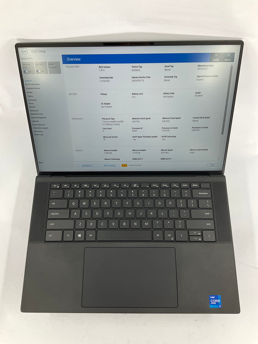 Dell Precision 5560 15.6" Core i7-11850H 512GB 16GB B Win 11 Pro A2000