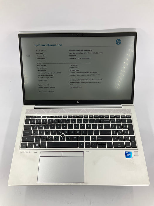 HP EliteBook 850 G8 15.6" Core i5-1145G7 256GB 16GB B Win 11 Pro