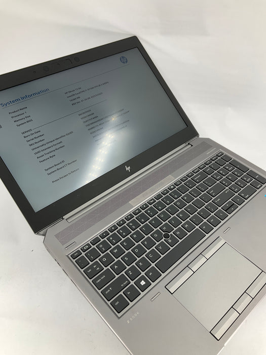 HP ZBook 15 G6 15.6" Core i7-9750H 250GB 16GB B Win 11 Pro T2000 *READ*