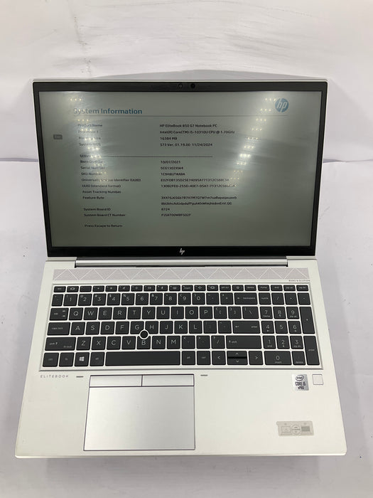 HP EliteBook 850 G7 15.6" Core i5-10310U 256GB 16GB B Win 11 Pro