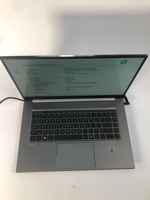 HP ZBook Studio G7 Mobile Workstation 15.6" Intel Core i7-10750H 256GB SSD 16GB RAM A Win 11 Pro