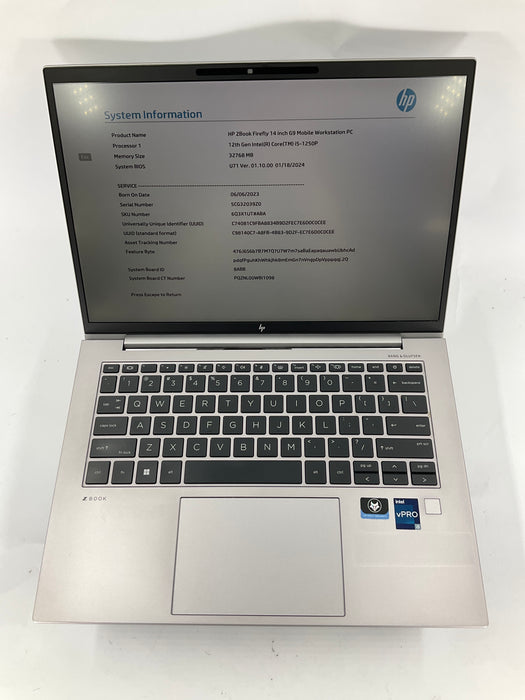 HP ZBook Firefly G9 14" Core i5-1250P 256GB 32GB B Win 11 Pro