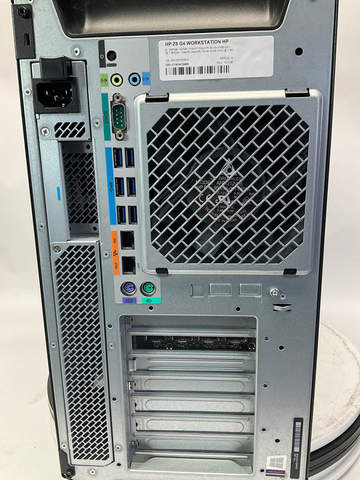 HP Z8 G4 Workstation Dual Xeon Silver 4108 500GB 32GB A Win 11 Pro