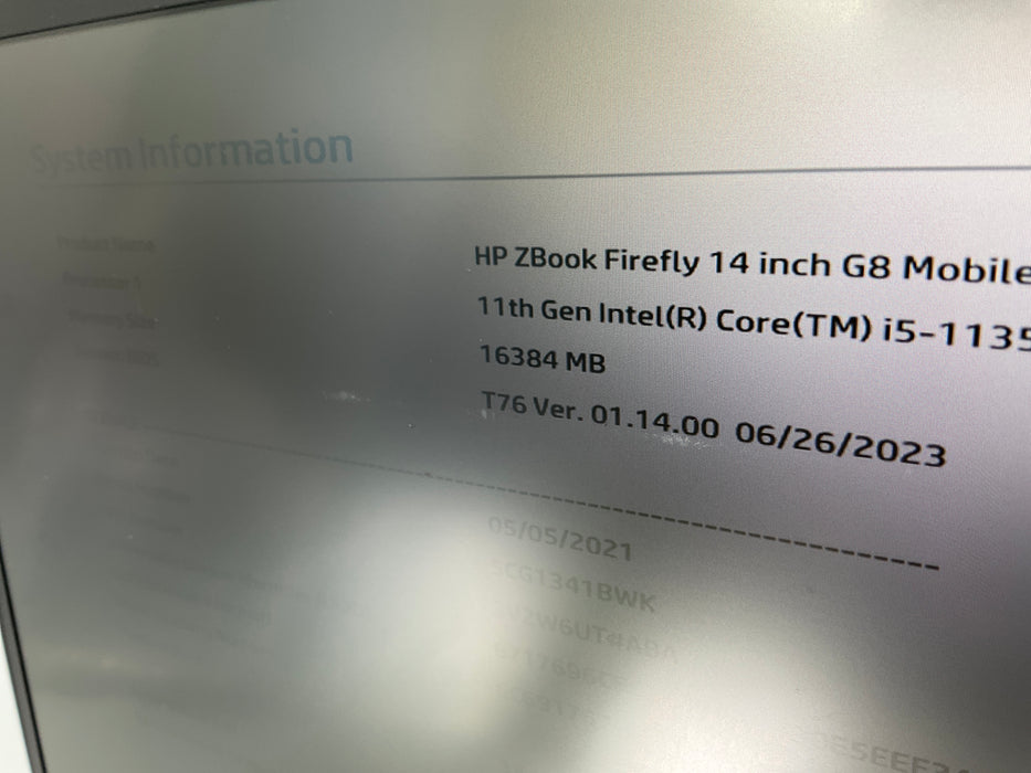 HP Zbook Firefly G8 15.6" Core i5-1135G7 512GB 16GB B Win 11 Pro