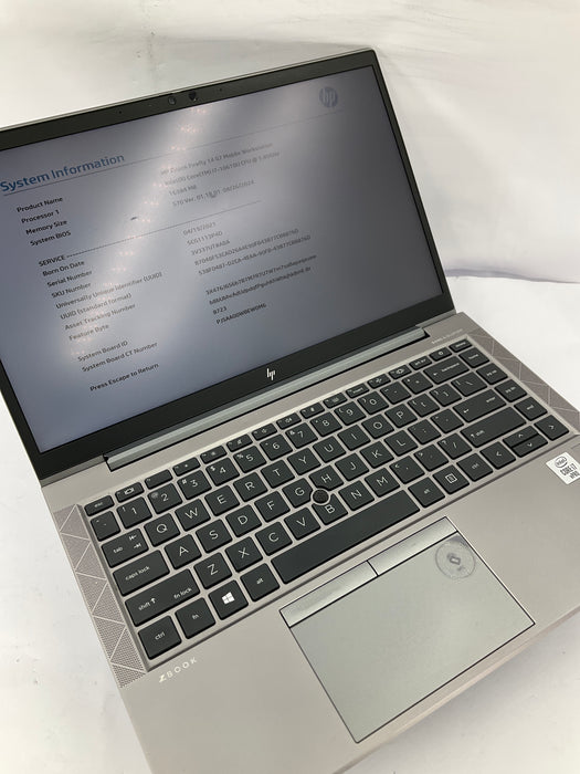 HP Zbook Firefly 14 G7 14" Touch Core i7-10610U 512GB 16GB B Win 11 Pro