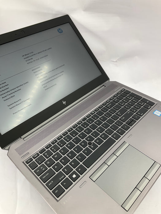 HP ZBook 15 G5 15.6" Core i7-8850H 256GB 32GB Win 11 Pro P1000