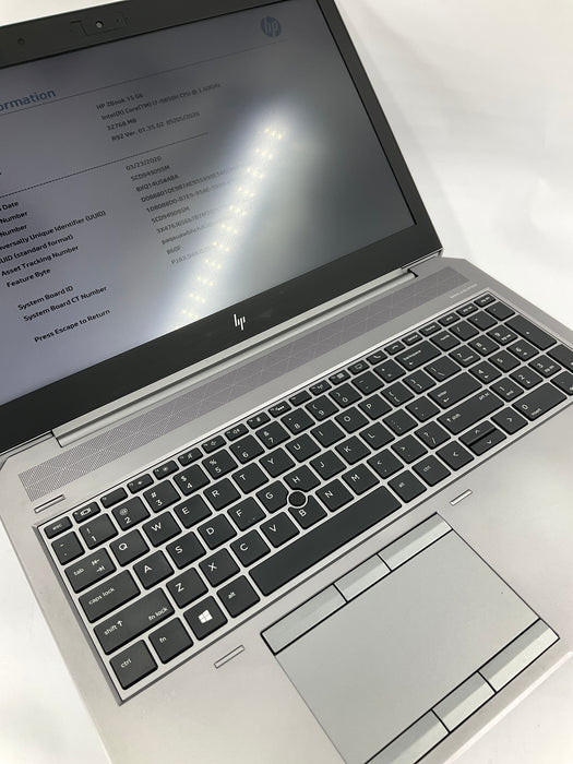 HP ZBook 15 G6 15.6" Core i7-9850H 250GB 32GB Win 11 Pro T1000