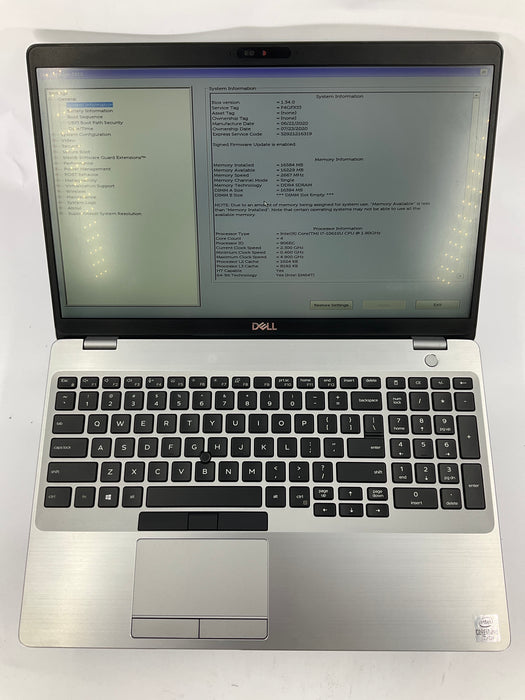 Dell Latitude 5510 15.6" Core i7-10610U 512GB 16GB B Win 11 Pro *READ*