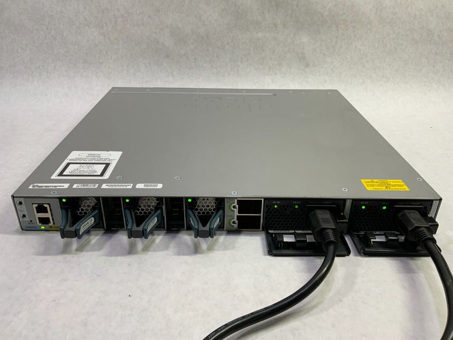 Cisco WS-C3850-24PW-S 24-port PoE+ Catalyst Network Switch w/ 2PSU