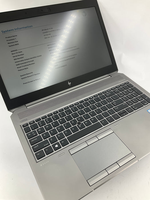 HP ZBook 15 G6 15.6" Core i7-9850H 256GB 32GB B Win 11 Pro T1000