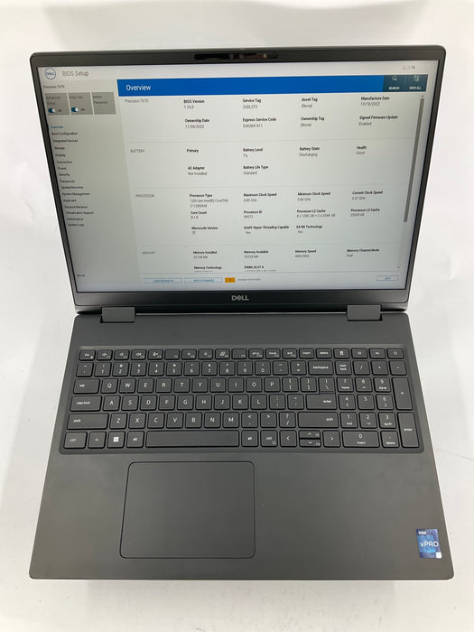Dell Precision 7670 15.6" Core i7-12850HX 512GB 32GB Win 11 Pro A3000