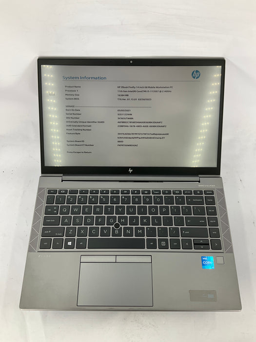 HP Zbook Firefly G8 15.6" Core i5-1135G7 512GB 16GB B Win 11 Pro