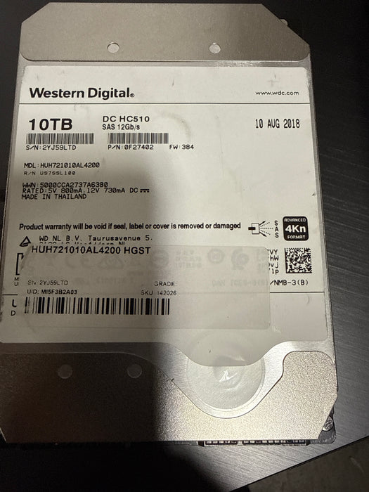 wd 10tb sas drive