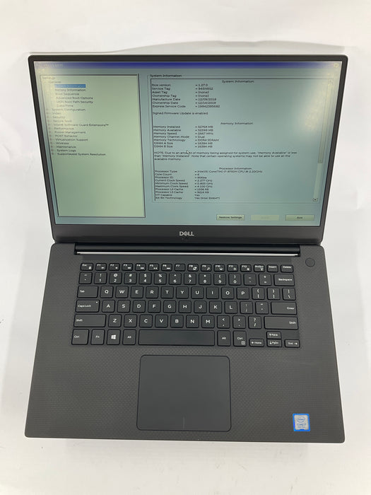 Dell XPS 15 9570 15.6" Core i7-8750H 1TB 32GB Win 11 Pro GTX 1050 Ti