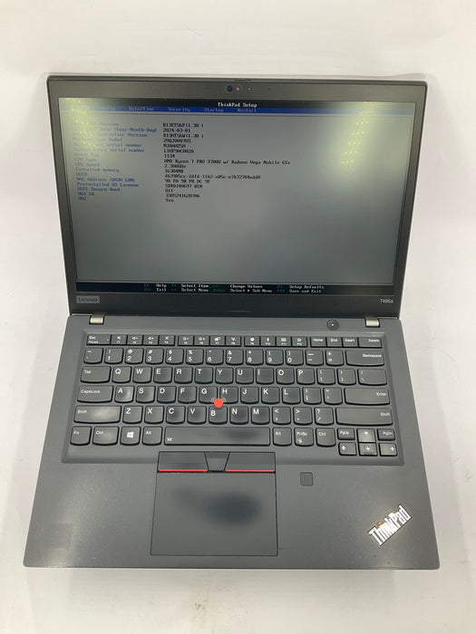 Lenovo ThinkPad T495s 14" AMD Ryzen 7 PRO 3700U 256GB 16GB B Win 11 Pro