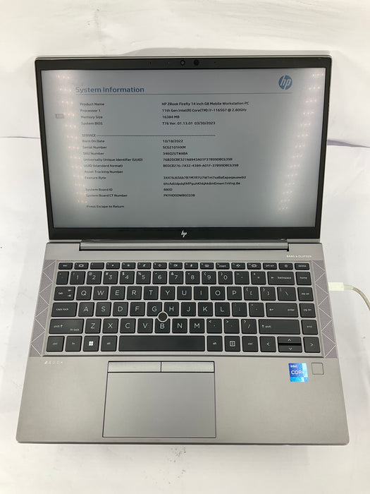 HP Zbook Firefly 14 G8 14" Touch Core i7-1165G7 512GB 16GB B Win 11 Pro T500