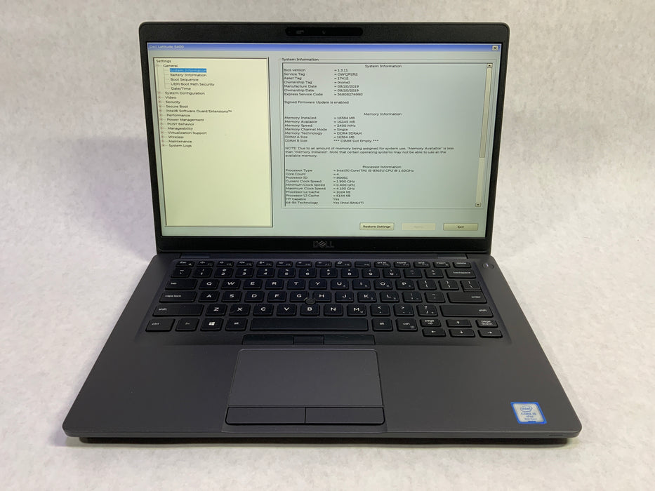 Dell Latitude 5400 14" Intel Core i5-8365U 256GB SSD 16GB RAM B Win 11 Pro