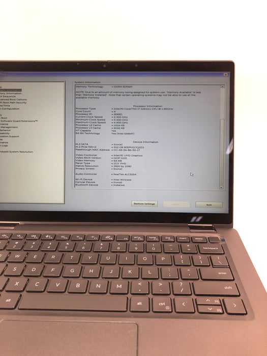 Dell Latitude 7310 13.3" Intel Core i7-10610U 512GB SSD 16GB RAM Win 11 Pro