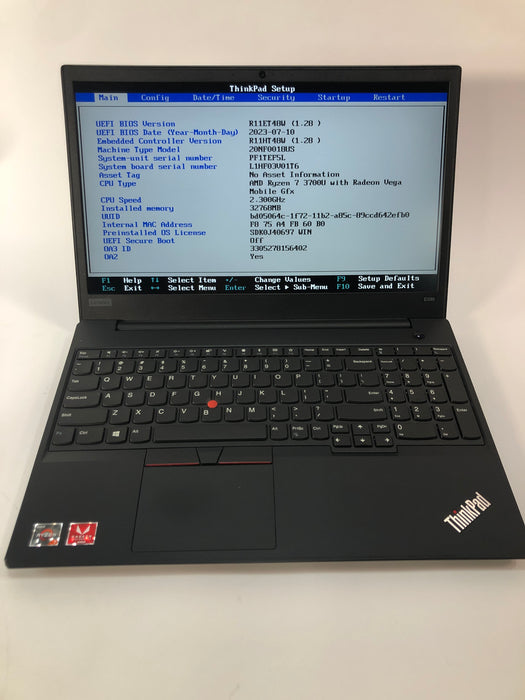 Lenovo ThinkPad E595 20NF 15.6" AMD Ryzen 7 3700U 1TB SSD 32GB RAM Win 11 Pro