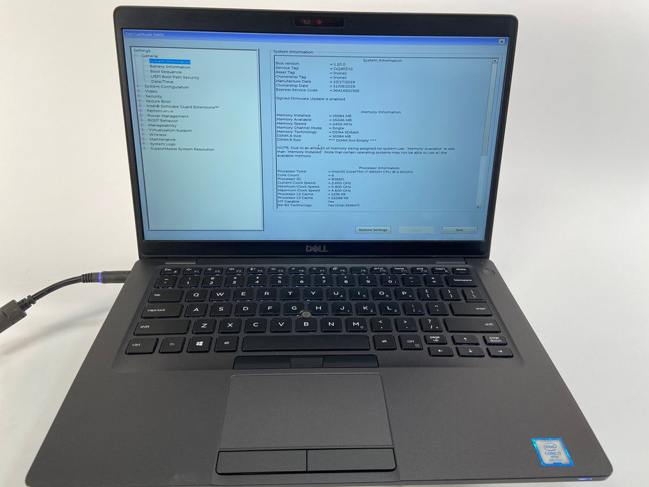 Dell Latitude 5401 14" Intel Core i7-9850H 512GB SSD 16GB RAM Win 11 Pro