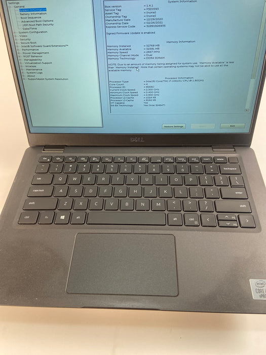 Dell Latitude 7310 13.3" Intel Core i7-10610U 500GB SSD 32GB RAM Win 11 Pro