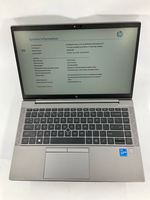 HP ZBook Firefly 14 G8 14" Core i5-1145G7 256GB 16GB B Win 11 Pro T500