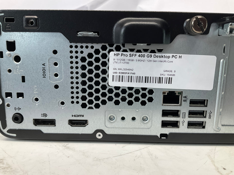 HP Pro SFF 400 G9 Desktop PC Core i7-12700 512GB 16GB B Win 11 Pro