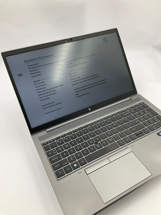 HP Zbook Firefly G8 15.6" Core i5-1145G7 512GB 16GB B Win 11 Pro Quadro T500