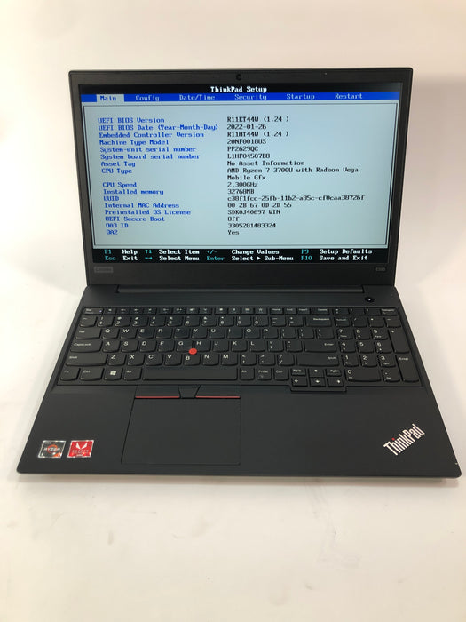 Lenovo ThinkPad E595 20NF 15.6" AMD Ryzen 7 3700U 1TB SSD 32GB RAM Win 11 Pro