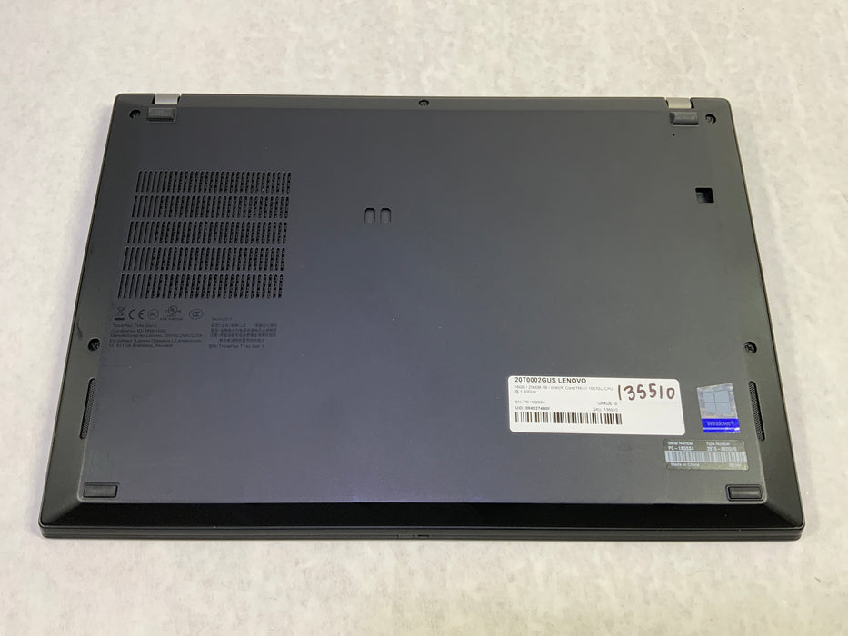 Lenovo ThinkPad T14s 14" Intel Core i7-10610U 256GB SSD 16GB RAM B Win 11 Pro