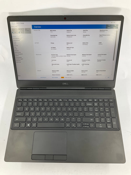 Dell Precision 7560 15.6" Core i9-11950H 512GB 64GB A3000 *NEW BATTERY*