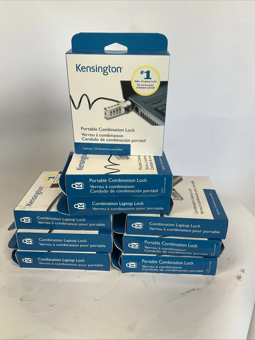 Lot of 9 Kensington Combination Laptop Computer Lock - K64670AM