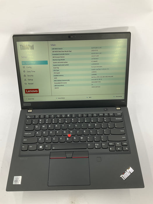 Lenovo ThinkPad T14s 14" Touch Core i7-10510U 512GB 16GB B Win 11 Pro