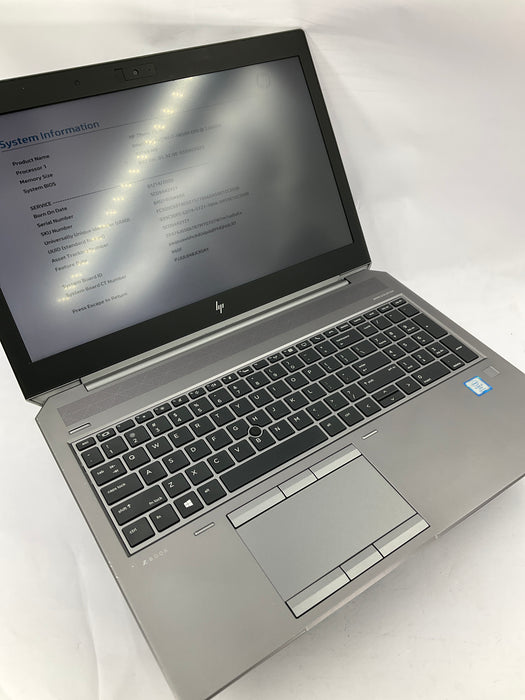 HP ZBook 15 G6 15.6" Core i7-9850H 256GB 32GB B Win 11 Pro T1000