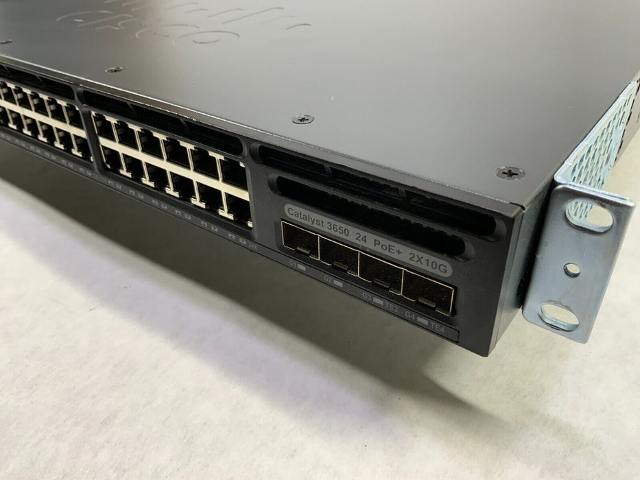 Cisco Catalyst WS-C3650-24PD-S Ethernet PoE+ and 2x1G,2X10G Uplink Ports Switch