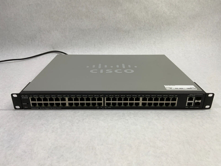Cisco SG200-50P 50-Port Gigabit PoE Smart Switch SLM2048PT