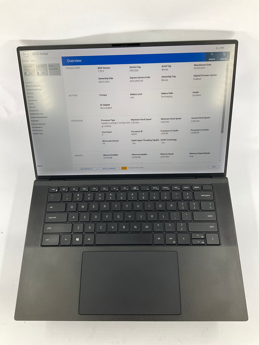 Dell Precision 5550 15.6" Core i7-10750H 512GB 32GB Win 11 Pro T1000