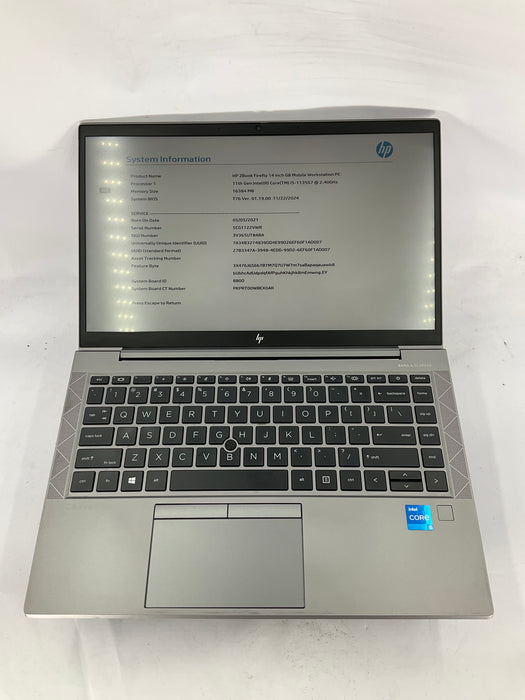 HP Zbook Firefly G8 15.6" Core i5-1135G7 512GB 16GB B Win 11 Pro *READ*